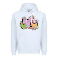White easter hearts Premium Hoodie - MaliasSmallBusiness