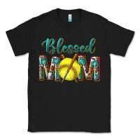 Black western blessed mom with softball Classic Tee - texasbilliewilder