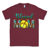 Burgundy western blessed mom with softball Classic Tee - texasbilliewilder