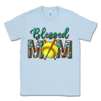 Dusty Blue western blessed mom with softball Classic Tee - texasbilliewilder