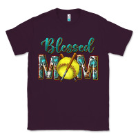 Plum western blessed mom with softball Classic Tee - texasbilliewilder