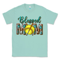 Seafoam western blessed mom with softball Classic Tee - texasbilliewilder