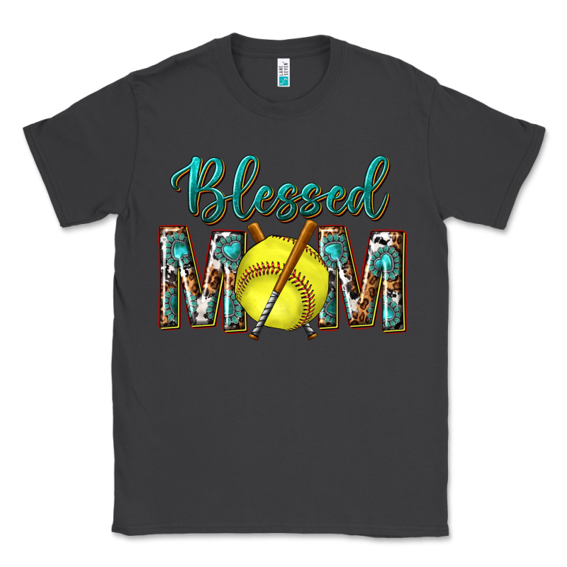 Western Blessed Mom With Softball Classic Tee by texasbilliewilder | Teevron