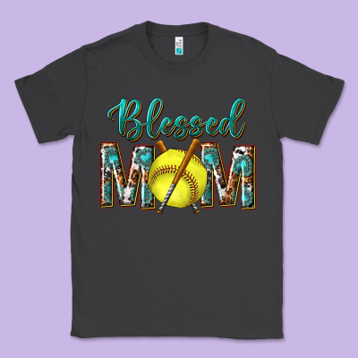 Western Blessed Mom With Softball Classic Tee Designed By Texasbilliewilder