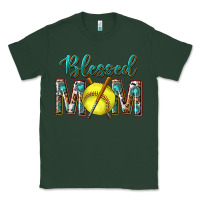 Sports Green western blessed mom with softball Classic Tee - texasbilliewilder