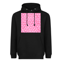 Black valentines day heart seamless pattern Heavyweight Hoodie - BundleAndBundleShop