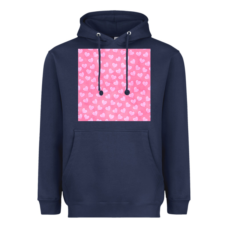 Valentines Day Heart Seamless Pattern Heavyweight Hoodie by BundleAndBundleShop | Teevron