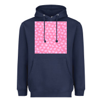 Navy valentines day heart seamless pattern Heavyweight Hoodie - BundleAndBundleShop