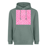 Sage valentines day heart seamless pattern Heavyweight Hoodie - BundleAndBundleShop