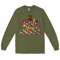 Army Green god bless america Long Sleeve Tee - texasbilliewilder