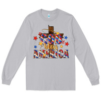 Moon Dust god bless america Long Sleeve Tee - texasbilliewilder