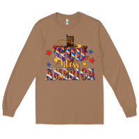 Toasted Coconut god bless america Long Sleeve Tee - texasbilliewilder