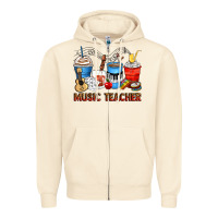Sandshell music teacher coffee cups Zipper Hoodie - Zillion Design Studio