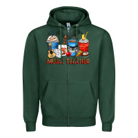 Sports Green music teacher coffee cups Zipper Hoodie - Zillion Design Studio