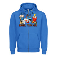 True Royal music teacher coffee cups Zipper Hoodie - Zillion Design Studio