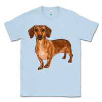Dusty Blue dachshund Classic Tee - RanaPortraitStore