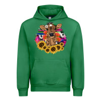 Emerald baby cow flower Urban Hoodie - NancyCooperArtShop