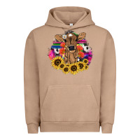 Pigment Burro baby cow flower Urban Hoodie - NancyCooperArtShop