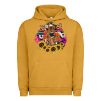 Pigment Peanut Butter baby cow flower Urban Hoodie - NancyCooperArtShop