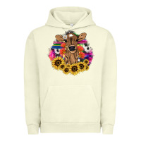 Pigment Pistachio baby cow flower Urban Hoodie - NancyCooperArtShop