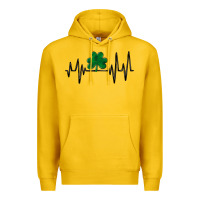 Lemon shamrock heartbeat Premium Hoodie - MaliasSmallBusiness