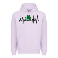 Lilac shamrock heartbeat Premium Hoodie - MaliasSmallBusiness