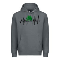 Rock shamrock heartbeat Premium Hoodie - MaliasSmallBusiness