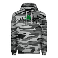 Slate Camo shamrock heartbeat Premium Hoodie - MaliasSmallBusiness