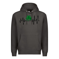 Smoke shamrock heartbeat Premium Hoodie - MaliasSmallBusiness