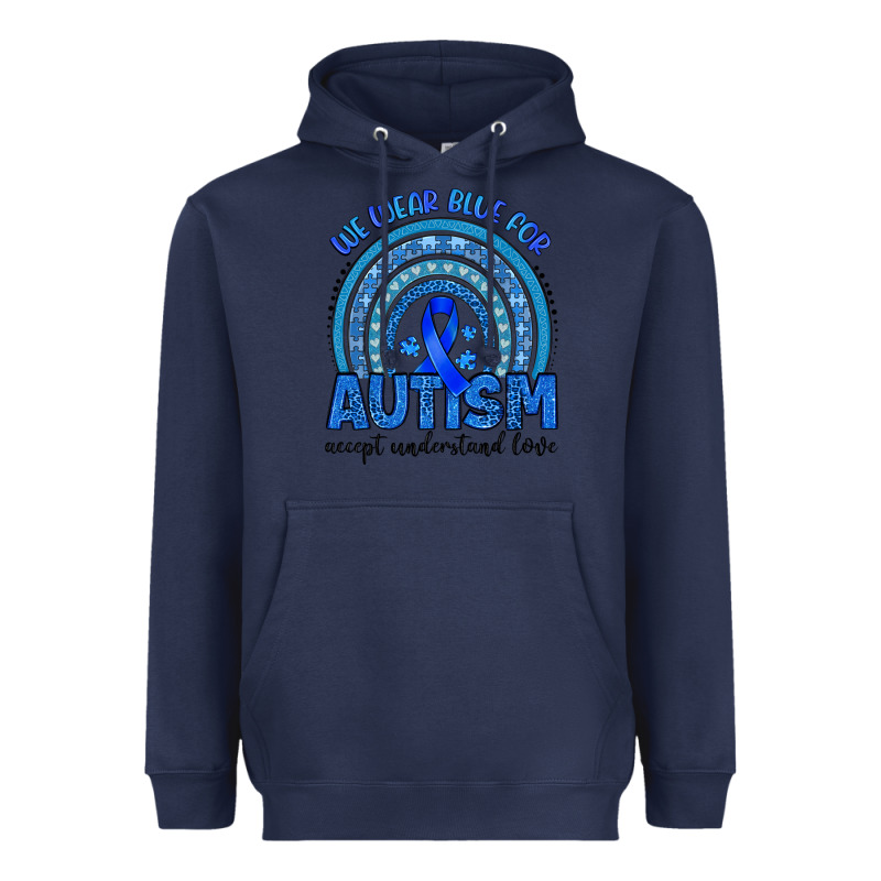 We Wear Blue For Autism Accept Understand Love Heavyweight Hoodie by Artiststas | Teevron