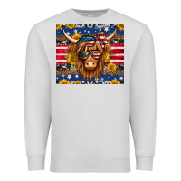 Dove Grey 4th of july longhaired cow tumbler Premium Sweatshirt - Jasminsmagicworld