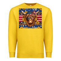 Lemon 4th of july longhaired cow tumbler Premium Sweatshirt - Jasminsmagicworld