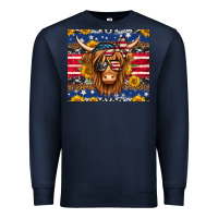 4th Of July Longhaired Cow Tumbler Premium Sweatshirt | Teevron