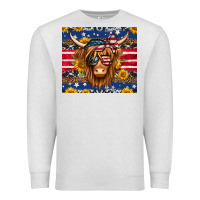 Oatmeal Heather 4th of july longhaired cow tumbler Premium Sweatshirt - Jasminsmagicworld