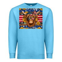 Ocean Blue 4th of july longhaired cow tumbler Premium Sweatshirt - Jasminsmagicworld