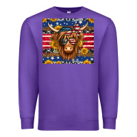Purple 4th of july longhaired cow tumbler Premium Sweatshirt - Jasminsmagicworld