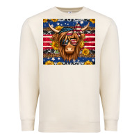 Sandshell 4th of july longhaired cow tumbler Premium Sweatshirt - Jasminsmagicworld
