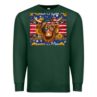 Sports Green 4th of july longhaired cow tumbler Premium Sweatshirt - Jasminsmagicworld