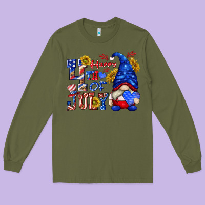 Long Sleeve Tee happy 4 th of july