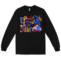 Black happy 4 th of july Long Sleeve Tee - texasbilliewilder