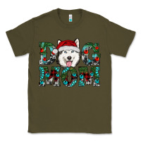Army Green christmas dog mom husky Classic Tee - RanaPortraitStore