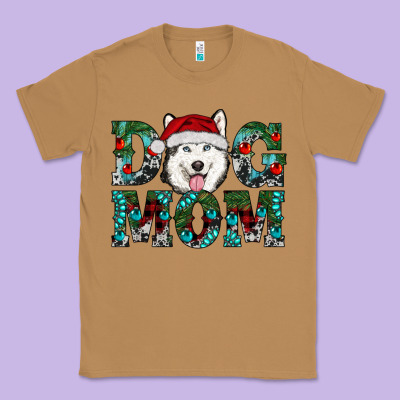 Christmas Dog Mom Husky Classic Tee Designed By Ranaportraitstore