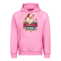 Fuchsia Pink santa's coming to town Urban Hoodie - MaliasSmallBusiness
