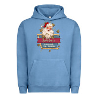 Pigment Pebble Blue santa's coming to town Urban Hoodie - MaliasSmallBusiness
