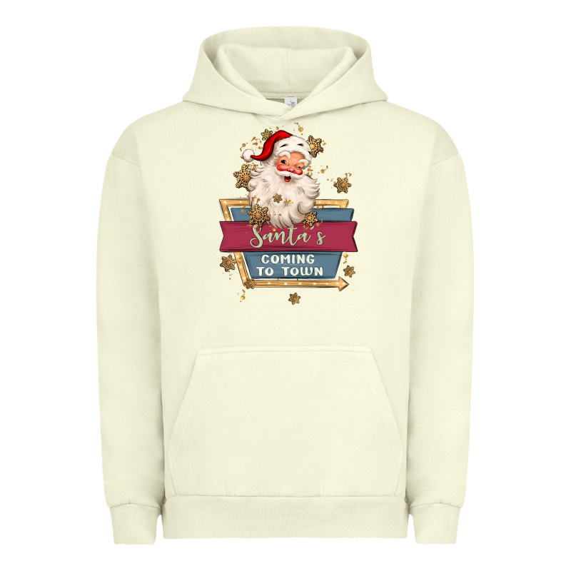 Santa's Coming To Town Urban Hoodie by MaliasSmallBusiness | Teevron