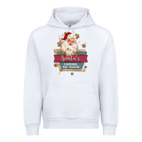 White santa's coming to town Urban Hoodie - MaliasSmallBusiness
