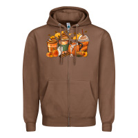 Chestnut pumpkin spice latte coffee cups Zipper Hoodie - Zillion Design Studio