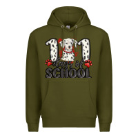 Army Green 101 days of school Premium Hoodie - MaliasSmallBusiness