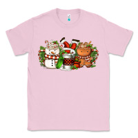 Bubblegum Pink Christmas coffee cups Classic Tee - FaDigitalArtStudio