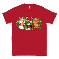 Red Christmas coffee cups Classic Tee - FaDigitalArtStudio